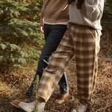 Plaid Trousers - Brown
