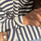 Vintage Crewneck - Navy Stripe