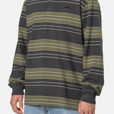 Greg LS Rugby Polo - Black Wash