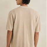 Textured Knit Tee Shirt - Stone