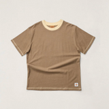 Contrast Vintage Terry Tee Shirt - Latte