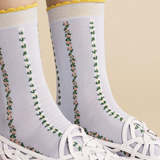 Louelle Crew Sock - Periwinkle