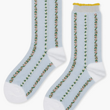 Louelle Crew Sock - Periwinkle