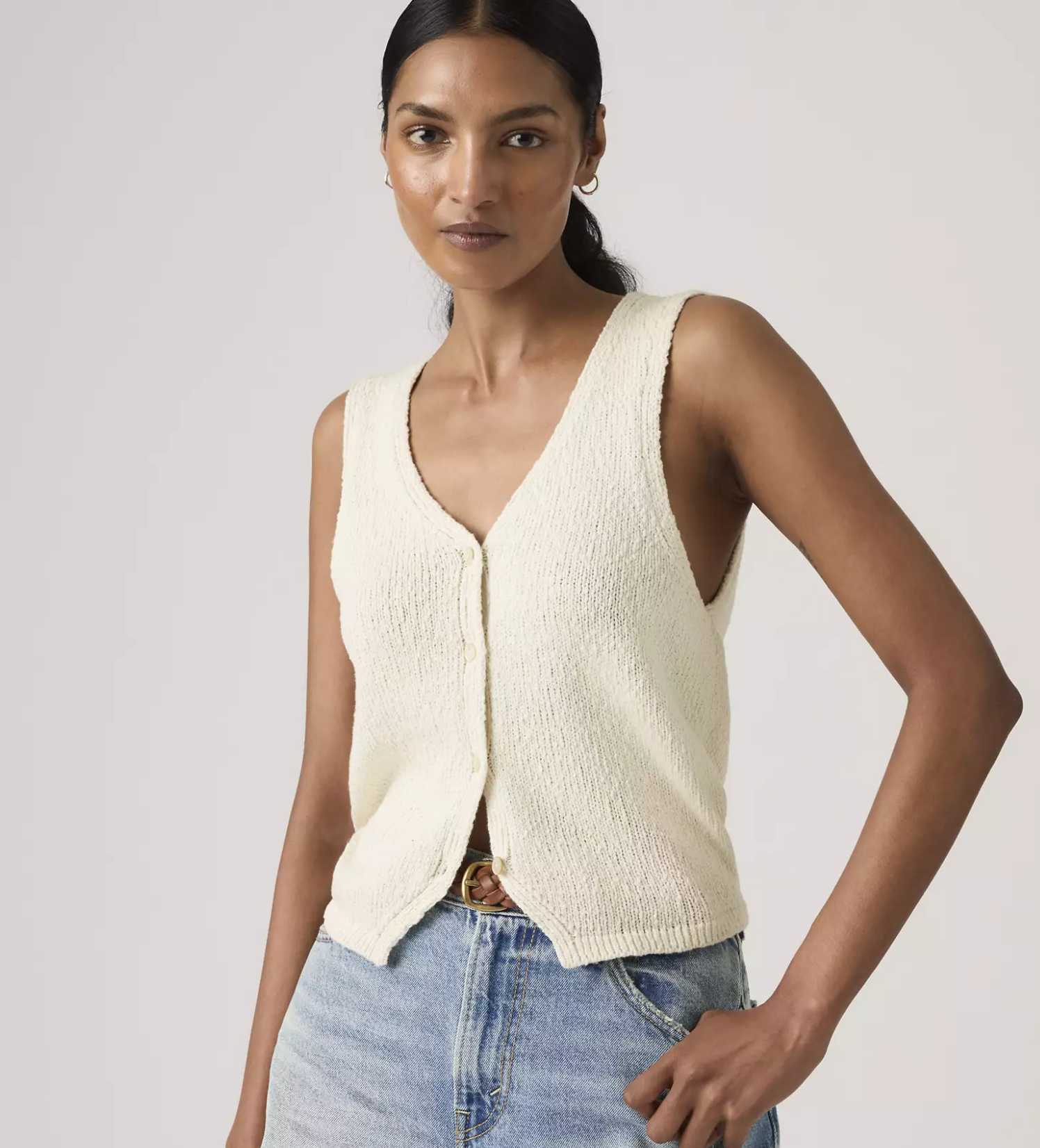 Helen Mini Boucle Vest - Tofu