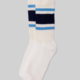 Retro Stripe Crew Socks - Navy / Blue