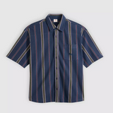 Dawson Button Up - Navy Stripe