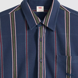 Dawson Button Up - Navy Stripe