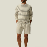 Feather Weight Caza Knit Shorts - Cream