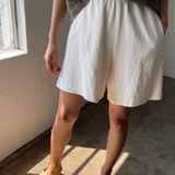 Flared Basketball Shorts - Naturel