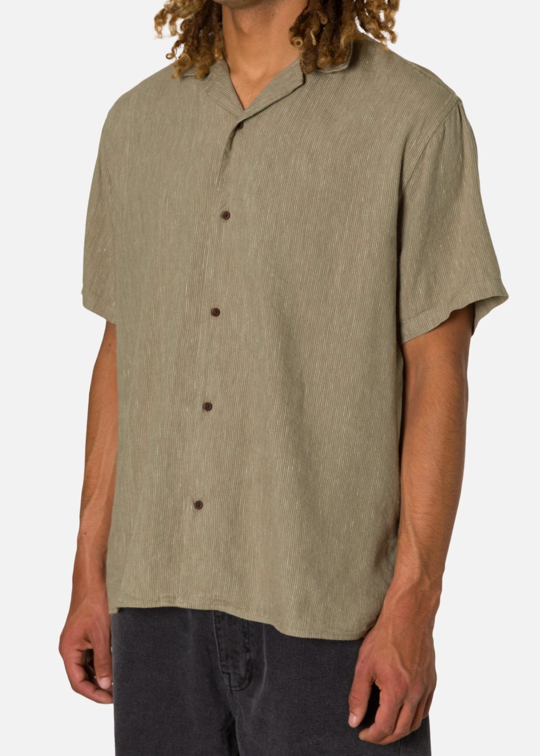 Teller Stripe Shirt - Moss