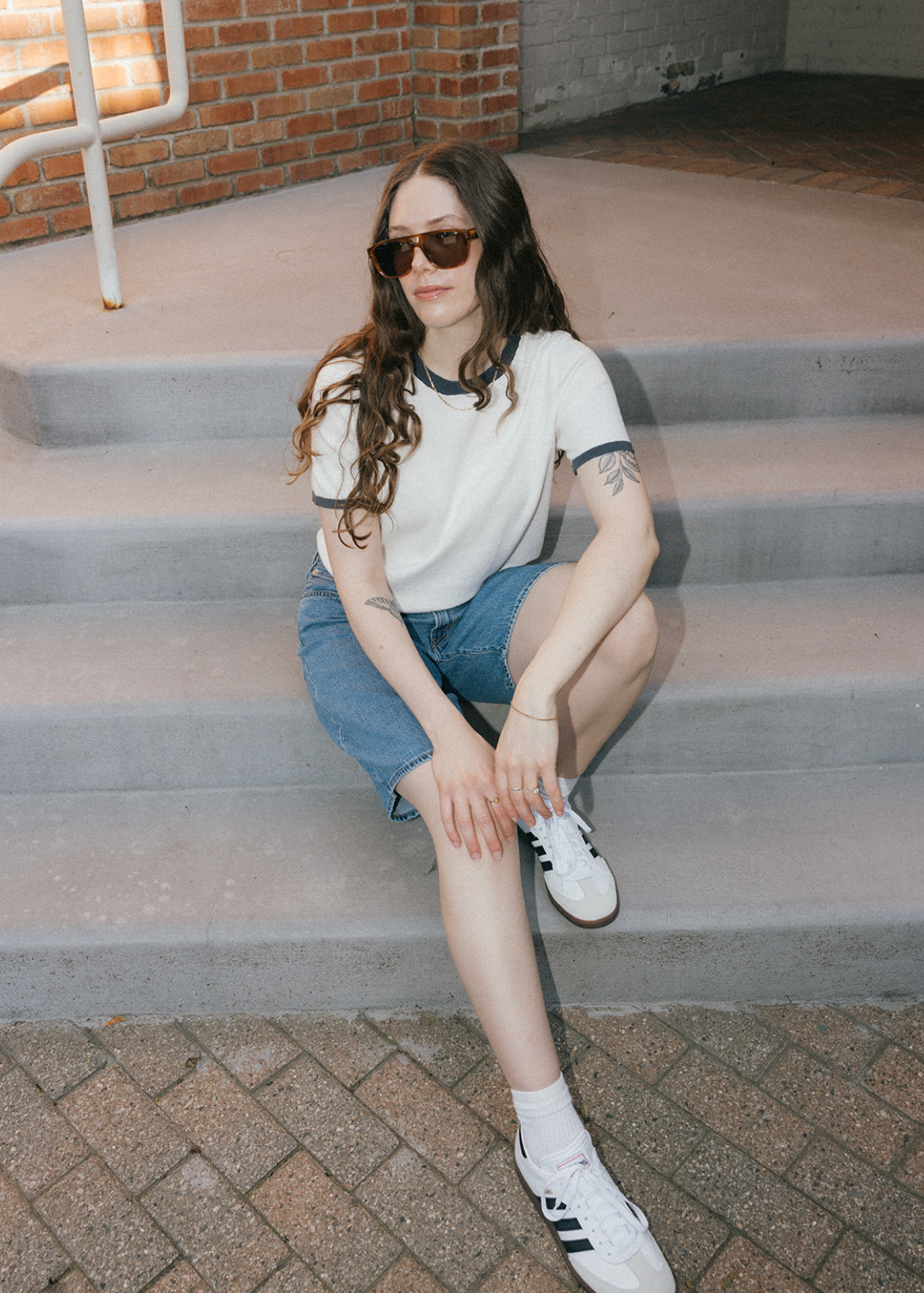Palmer Tipped Sweater Tee - Combo