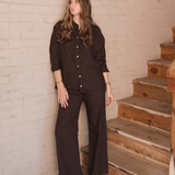 Linen Relaxed Shirt - Espresso