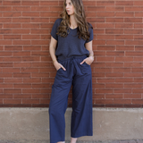 Pop Drawstring Cargo Pant - Midnight