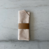 Fuzzy Wool Cravat Scarf - Cream