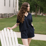 Liz Jersey Shorts - Navy