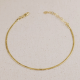 Herringbone Anklet - Gold