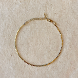Dot Chain Anklet - Gold