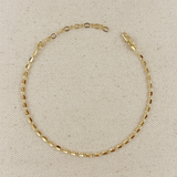 Detailed Chain Anklet - Gold
