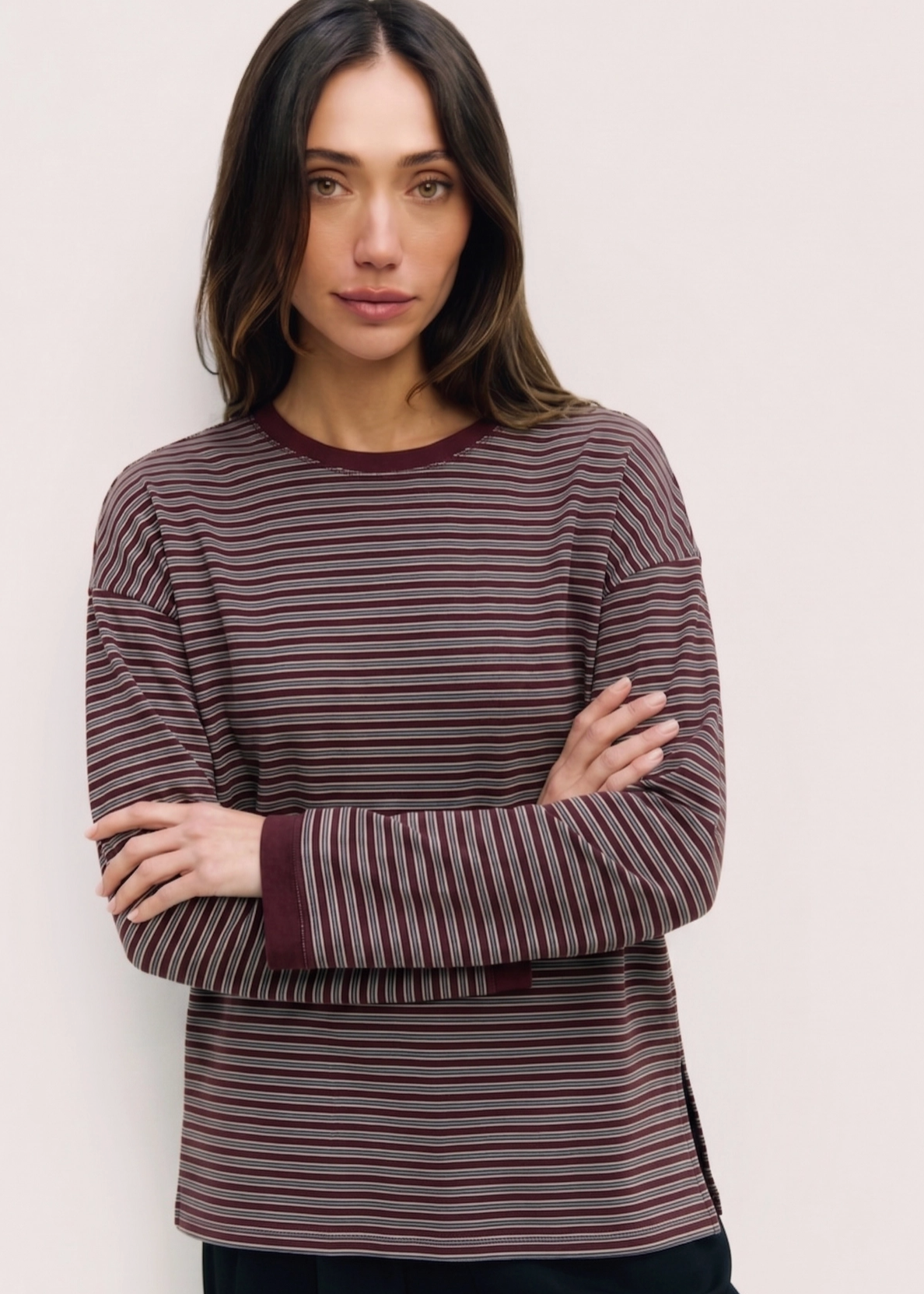 Joanna Top - Burgundy Multi