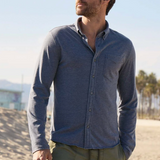 Anthony Burnout Knit Shirt - Navy