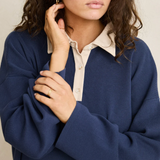 Rugby Polo Knit Sweater - Navy