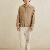 Linen Chambray Shirt - Coffee