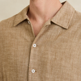 Linen Chambray Shirt - Coffee