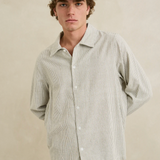Bank Stripe Shirt - Olive