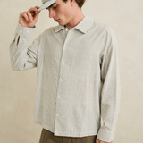 Bank Stripe Shirt - Olive