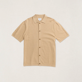 Textured Knit SS Shirt - Sand