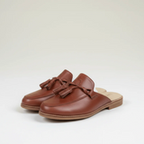 Louise Tassel Mule - Chestnut