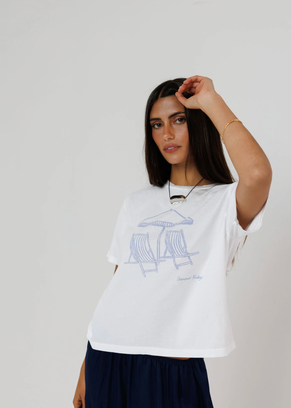 Summer Fridays Tee - White