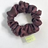 Baby Satin Scrunchie - Dark Chocolate