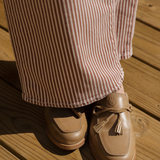 Louise Tassel Mule - Latte