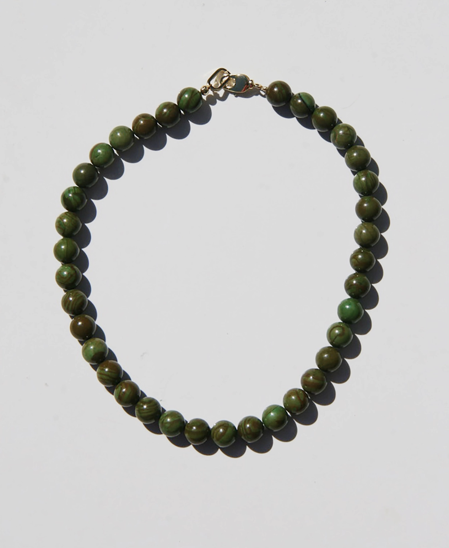 Moss Serpentine Beaded Necklace