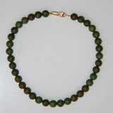 Moss Serpentine Beaded Necklace