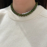 Moss Serpentine Beaded Necklace