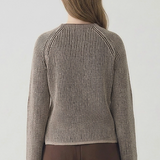 Vertical Stripe Sweater - Brown