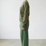 Cotton Crewneck Sweater - Vintage Olive