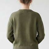 Cotton Crewneck Sweater - Vintage Olive
