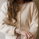 Cotton Leila Cardigan - Naturel