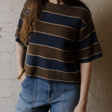 Pam Top - Brown / Navy