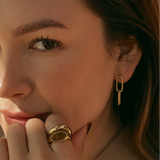 Lennox Paperclip Earrings - Gold