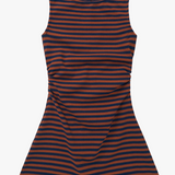Cindy Dress - Tobacco Stripe