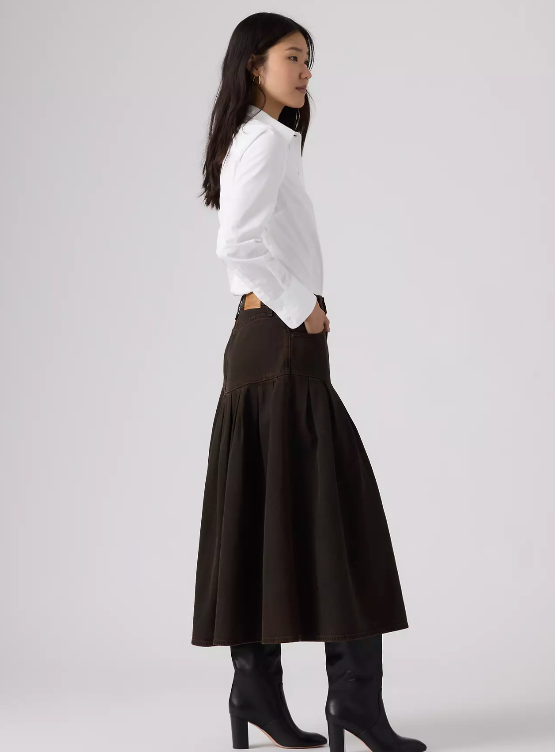Yoked Plated Skirt - Over A Cup