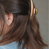 Luna Arc Metal Hair Claw - Gold