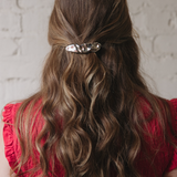Textured Metal Barrette - Silver