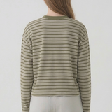 Relaxed Stripe Tee Shirt - Olive