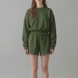 Pre Shrunk Terry Sweatshirt - Olive Green