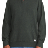 Hayes Hooded Henley Sweater - Heather Green
